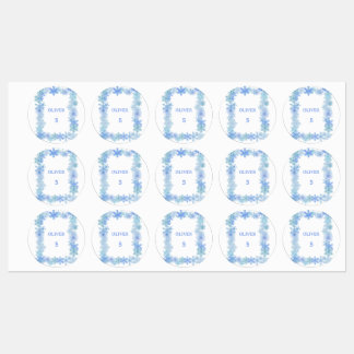 Winter Waterproof Labels Minimalist Snowflake Name