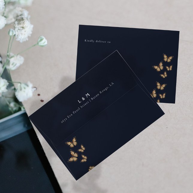 Winter Waves With Golden Wings Wedding Envelope (Creator Uploaded)