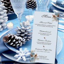 Winter Wedding Christmas Pinecones Blue Brown