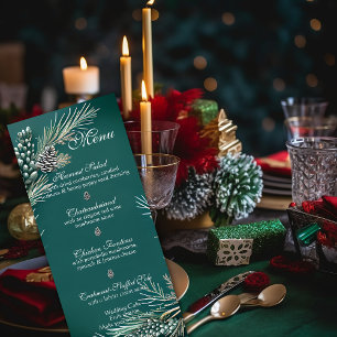Winter Wedding Christmas Pinecones Menu