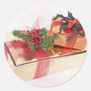 Winter Wedding Christmas Wedding Holiday Wedding Classic Round Sticker