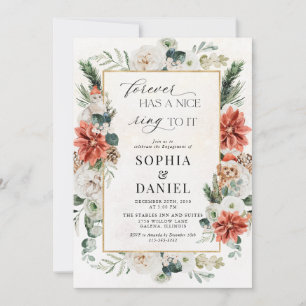 Winter Wedding Engagement Party Invitation