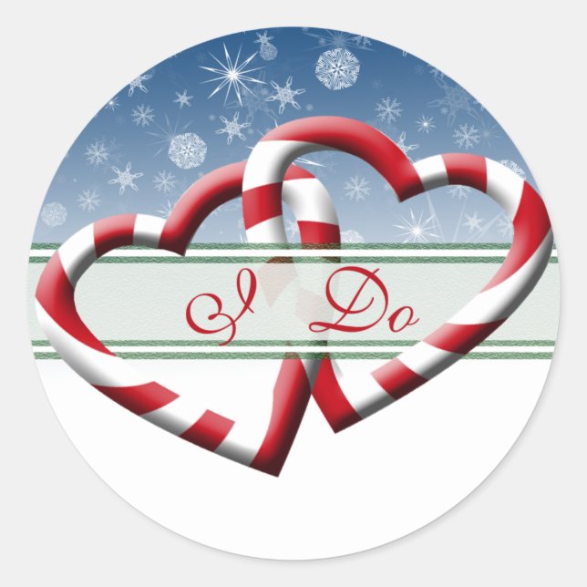 Winter Wedding Envelope Seals I Do (Front)