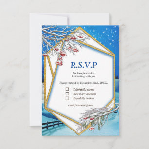 Winter Wedding Fantasy RSVP Card