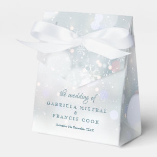 Winter Wedding First Snowflakes Favour Box