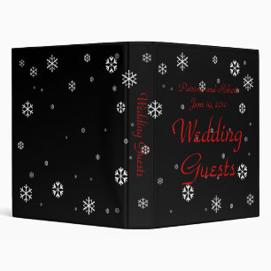 Winter Wedding Guest Book Binder