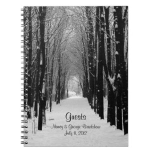 Winter Wedding Guest Sign In Notebook