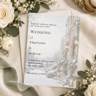 Winter Wedding Heritage Manor Quiet Luxury Invitation