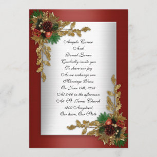 Winter wedding Holiday style Invitation
