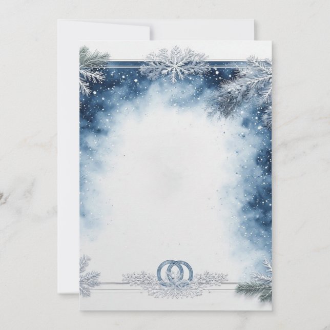 Winter wedding invitation (Front)