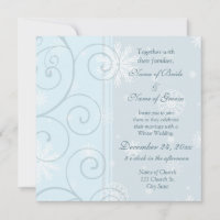 Winter Wedding Invitation Photo Cards