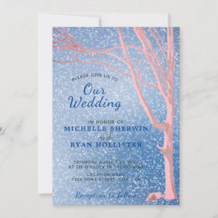 Winter Wedding Invitation Rustic Wonderland