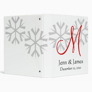Winter Wedding Keepsake Binder Personalized