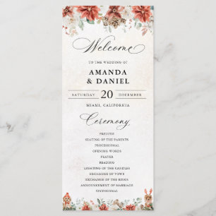 Winter Wedding Program