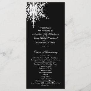 Winter Wedding Program