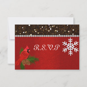 WINTER Wedding R.S.V.P CARD MATCHING INVITATION