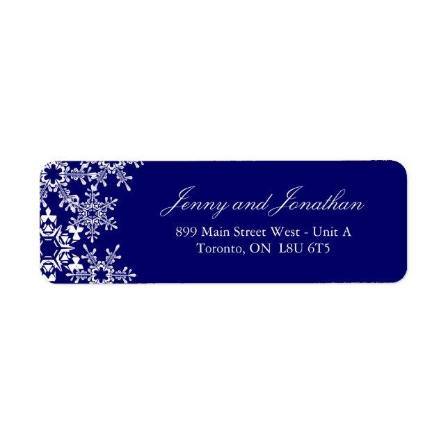 Winter Wedding RSVP Address Labels (Front)