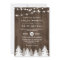 Winter Wedding Rustic Wood String Lights Pine Tree