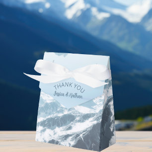 Winter Wedding Snow Mountains Photography Favor Box