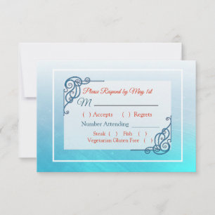 Winter Wedding  Wedding RSVP card