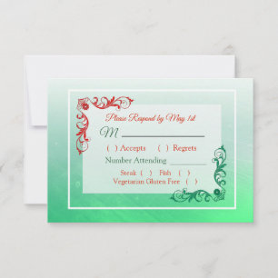 Winter Wedding  Wedding RSVP card