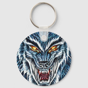 Winter Werewolf Fantasy Dark horror art  Keychain