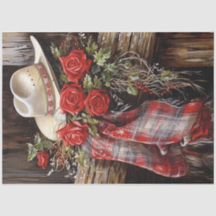 Winter Western Hat Tissue Paper