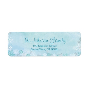 Winter Whimsy Holiday Return Address Labels