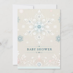 Winter Whimsy Snowflake Baby Shower Invitation