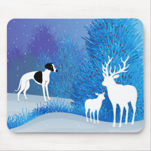 Winter Whippet  Mouse Pad