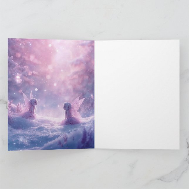 Winter Whispers and Fairy Light  Card (Inside)