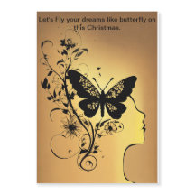 Winter Whispers: Greetings on Butterfly Wings"