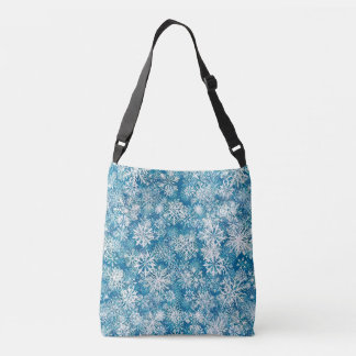 WINTER WHITE AND BLUE CROSSBODY BAG
