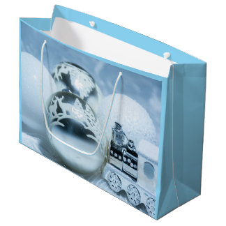 Winter white decorations. Christmas. Large Gift Bag
