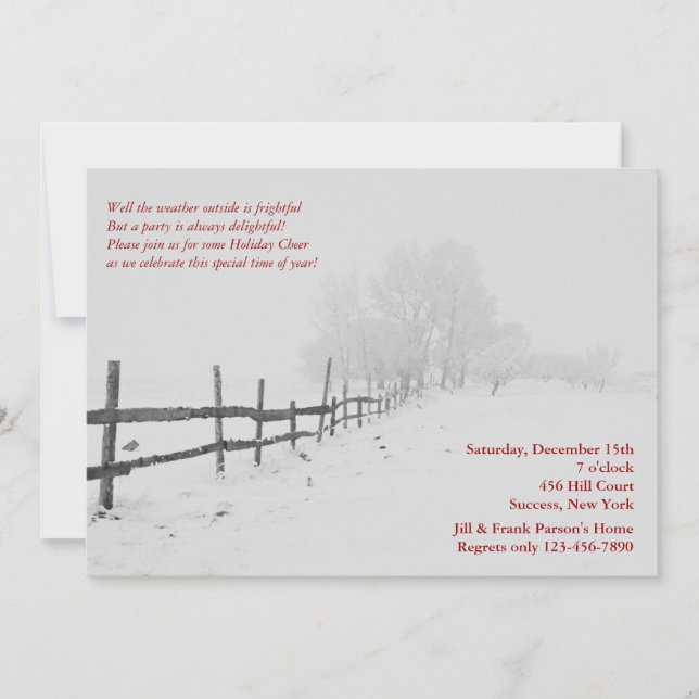 Winter White Invitation (Front)