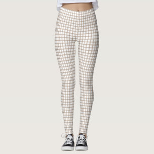 Winter White Plaid  Leggings