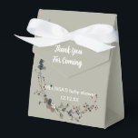 Winter wildflower garden bloom baby shower favor box<br><div class="desc">Elegant favour box. Easy to customize. Add your own message, change font styles, colours and make it uniquely yours. For matching stationery and party goods, visit Winterberry Rustic Boho. Everything you need to throw a splashy party. Baby shower games, posters, welcome sign banners, favour tags, invitation, thank you cards and...</div>