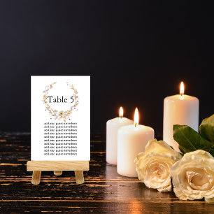 Winter wildflower rustic bloom dried flowers  table number