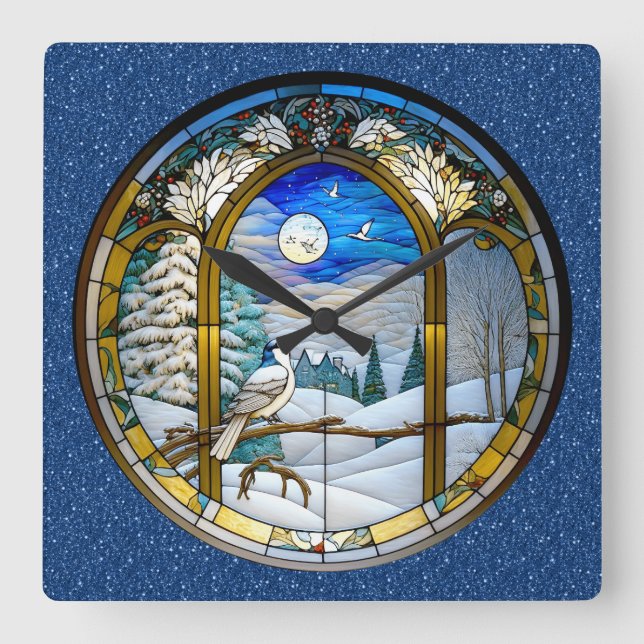 Winter Window Wall Clock (Front)