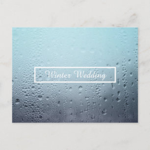 winter window wedding postcard