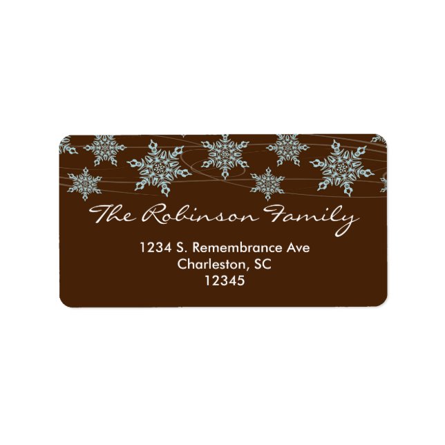 Winter Winds Christmas Address Label (Front)
