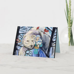 Winter Winds Polar Bear~Greeting Card