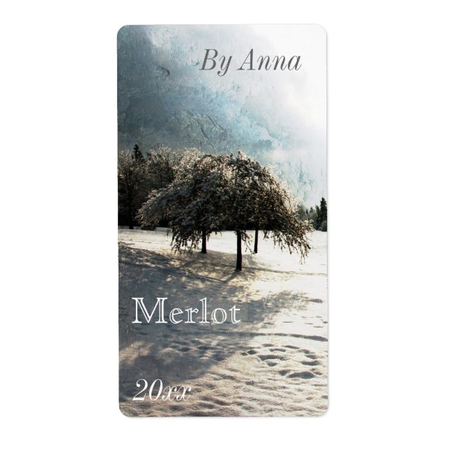Winter wine bottle label (Front)