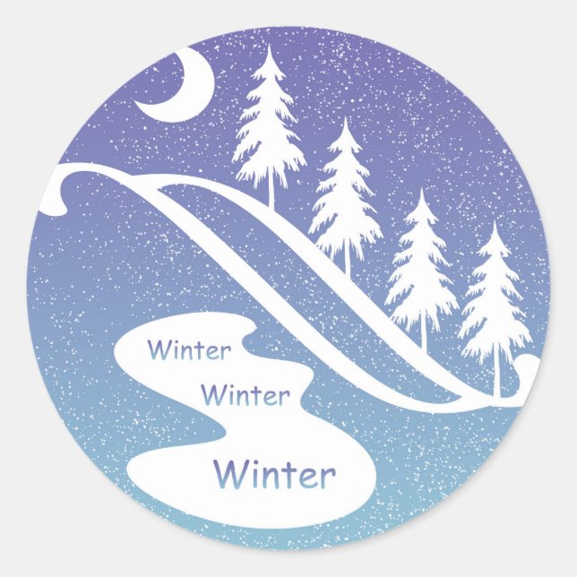 Winter, winter, winter design Sticker (Front)