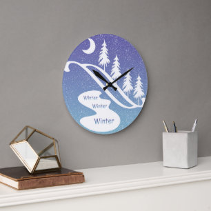 Winter, winter, winter design Wall Clock