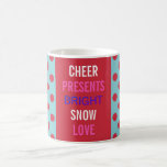 Winter Wishes Celebrate The Holidays Party Mug<br><div class="desc">Have fun entertaining this season with this fun holiday mug.  Personalize it as you choose it also makes a wonderful gift,  or treat yourself.  You will love mixing and matching the collection.  Look for coordinating plates,  napkins and other party ideas all part of the Winter Wishes collection.</div>