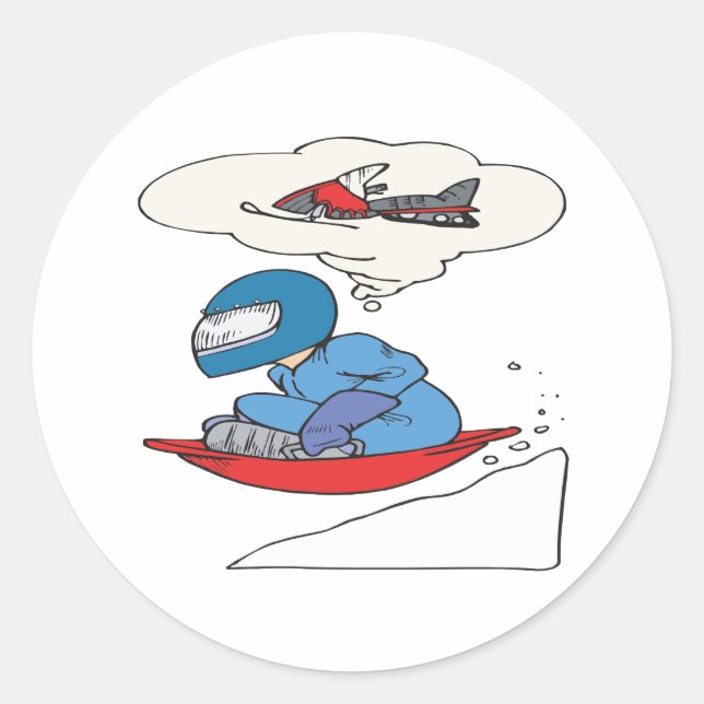 Winter Wishes Classic Round Sticker (Front)