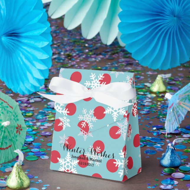 Winter Wishes Holidays Party Favor Box (Party)