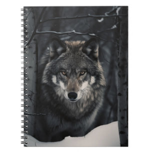 Winter Wolf Gaze Notebook