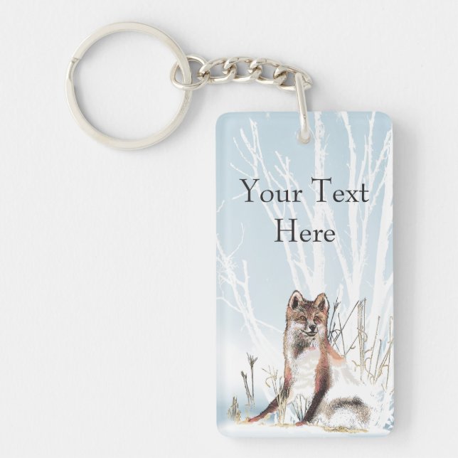 Winter Wolf Keychain (Front)